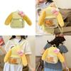 Bowknot Ears Rabbit Itabag Plush Backpack Cartoon Yellow Schoolbag Kids Gift