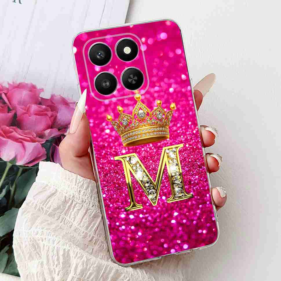 6.77" For Honor 400 Smart 5G LGN-NX1 Case Fashion Crown Flower Soft Silicone TPU Cover For Huawei Honor 400Smart 5G Phone Cases