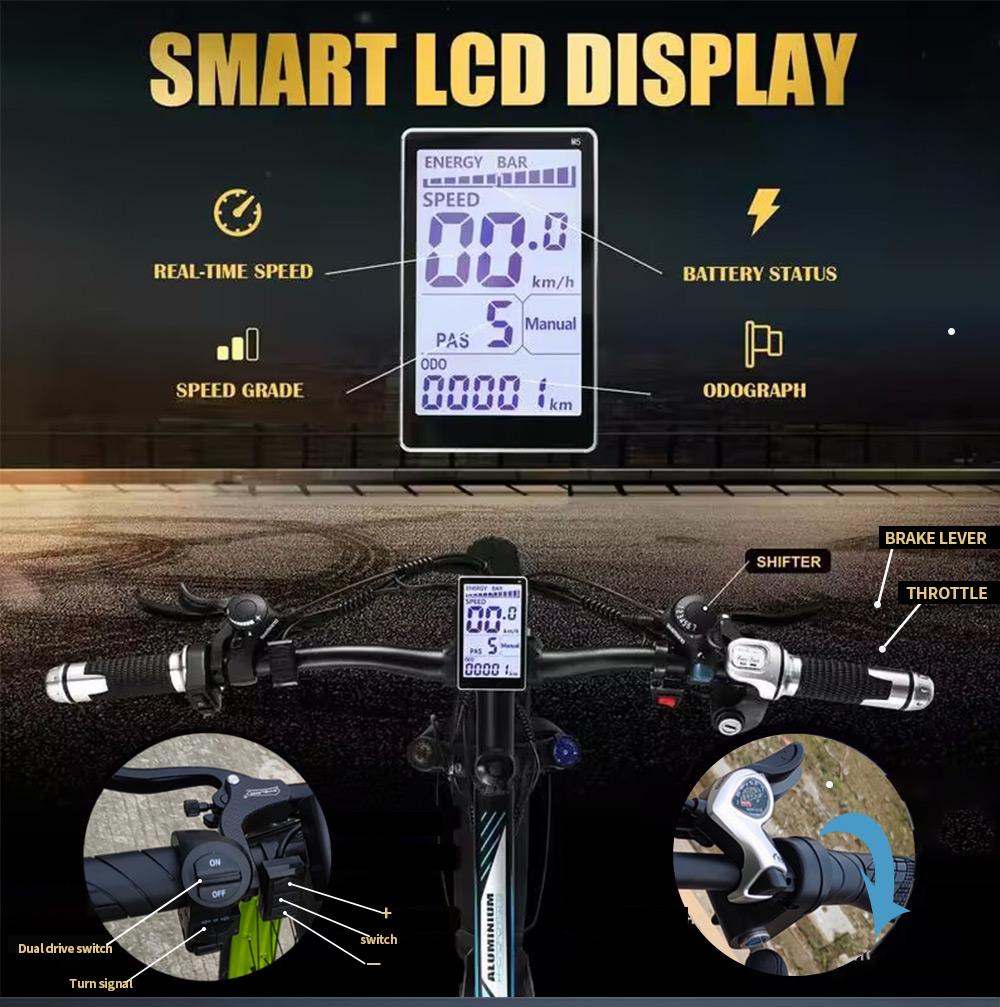 Новый LAFLY-T1000PRO, 2000 Вт, двойной двигатель, 48 В, 23 Ач, 26*4,0, гидравлический тормоз с толстыми шинами, мягкая задняя рама, гидравлическая большая передняя вилка, электровелосипед