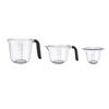 Universal Nesting Measuring Cups Set of 3 with Non-Slip Handle Spouted BPA-Free Plastic Easy Storage Kitchen Essentials