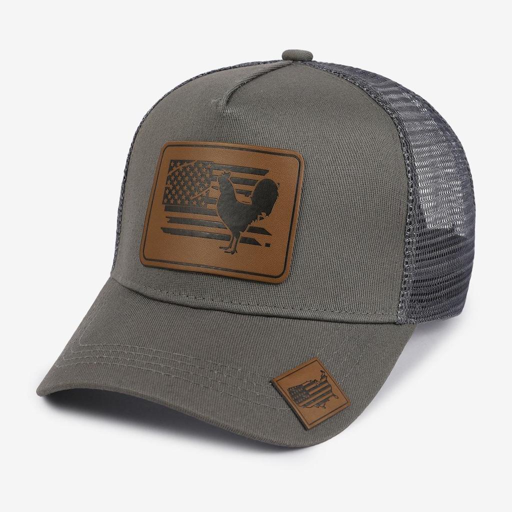 Модная Бейсболка с вышивкой животного и кожаной этикеткой: Европейский и американский дизайн в корейском стиле с утиным клювом