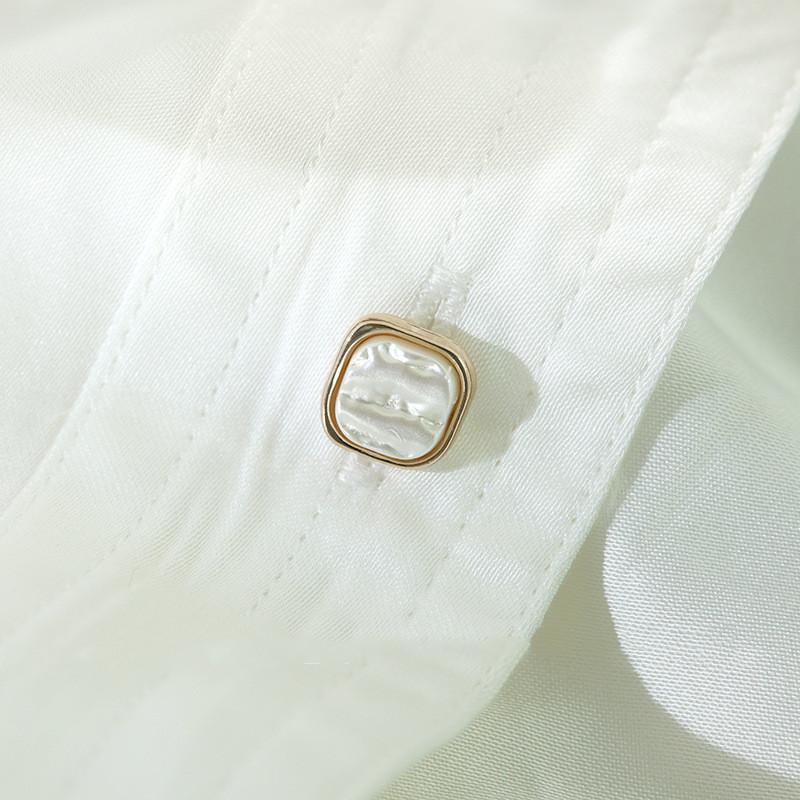 10pcs Pretty Plating Buttons Square Round Buttons Coat Windbreaker Sweater Accessories Various Styles DIY Sewing Supplies