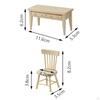 1:12 Wooden Dollhouse Furniture Table Chair Set Kids Play Toy Handcraft Life Scene Creative Pretend