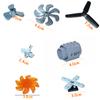 41530 2479 2460 87751 43122 43121 15790 6041 18753 Propeller Driven Aircraft Engine Building Up Block DIY Build Technical Assembles Brick