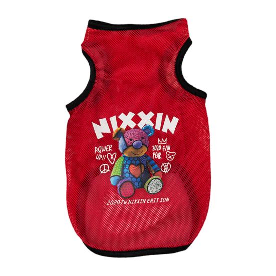 Pet Clothes Super Soft Decorative Polyester Puppy Cartoon Print Ultra-Thin Vest Apparel for Outdoor