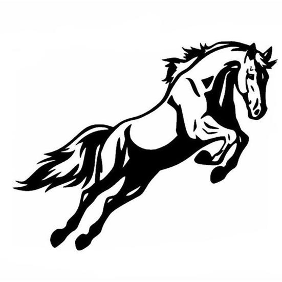 Mighty Jumping Horse Body Decal Bumper Vehicle Reflective Vinyl Car Sticker
