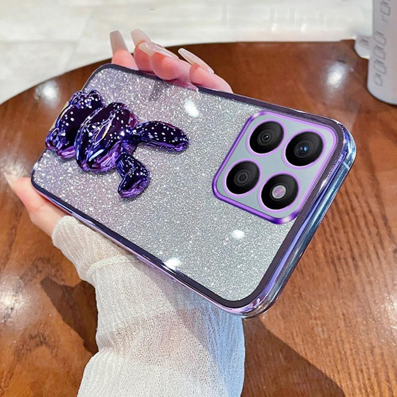 For Honor X8b 4G Kickstand Case Cute Rabbit Shockproof Slim Phone Cover