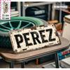 D Flat Printing Наружные таблички и настенное искусство pc Ретро Фамилия PEREZ Алюминиевая номерная табличка Бар Гараж Кафе для Мужской берлоги