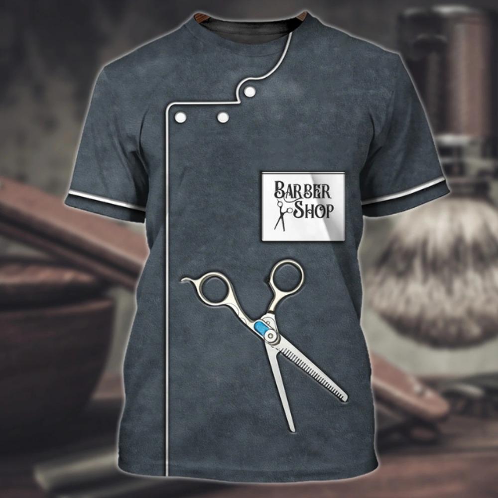 Men T-shirt Hairdresser 3d Print Personalization Tops 5xl Summer Short Sleeve Casual T Shirt Fun Fesigner Clothing Oversized Tee