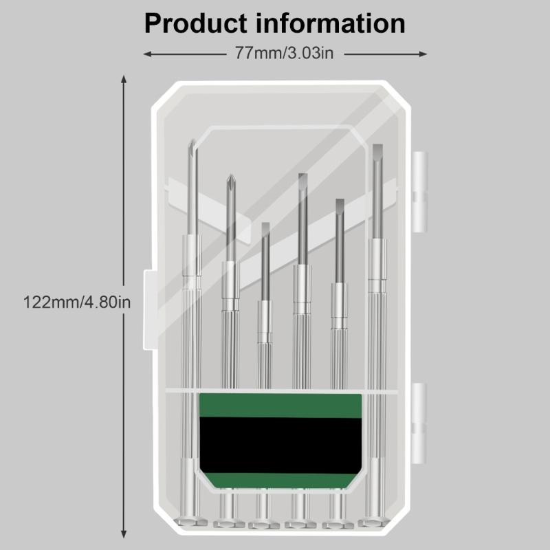 6Pcs Multifunctional Small Screwdriver,Steel Magnetic Screwdriver Hand Tool for Eyeglass, Sunglasses, Electronics