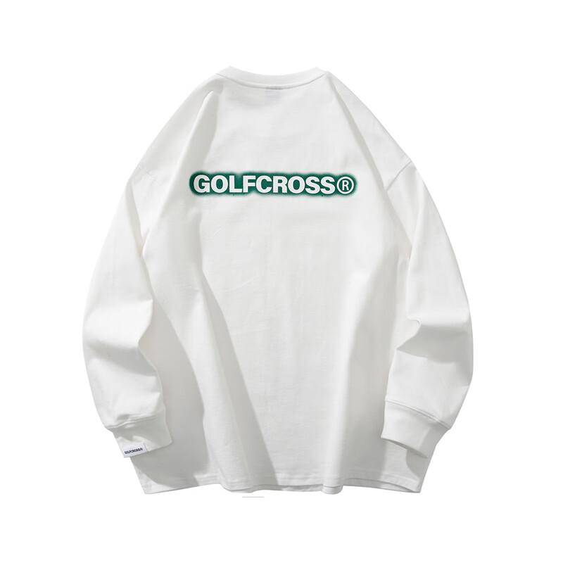 GOLFCROSS Shadow Logo Pure Cotton Long Sleeve T-Shirt
