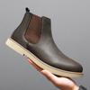 Hot Sale Simple Men's Ankle Boots British Style Male Chelsea Boots High Top Men Shoes Fashion Comfortable Men Walking Footwear