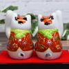 Waza no Kura Stylish Lucky Charm Kutani Ware Pair Ornament A perfect gift for grand 60th 70th 77th and other A great feng shui interior Maneki-neko