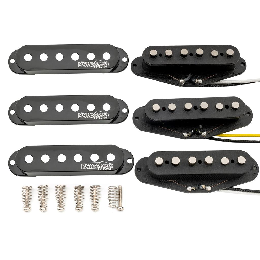 Комплект звукоснимателей для гитары Wilkinson M Series High Output Alnico 5 Strat, черный,