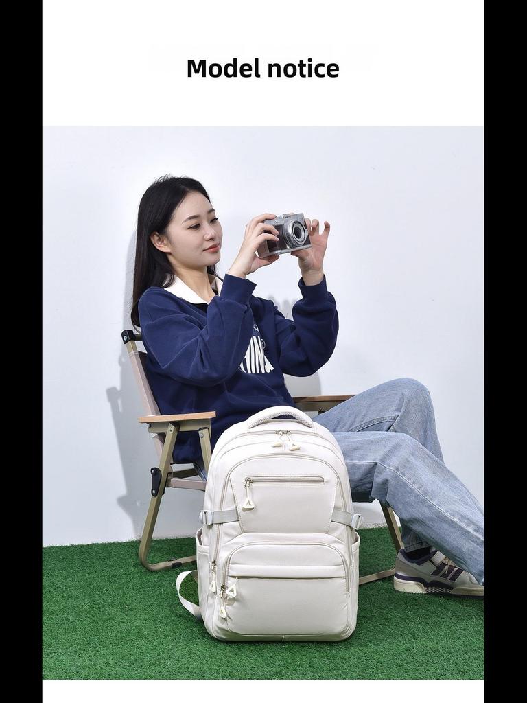 Korean Style Large Capacity Student Backpack - Simple Design for Junior High and College Students