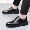 Кожаные мужские дышащие деловые туфли, модные мужские туфли-оксфорды, на шнуровке, мужские туфли для вождения, классические мужские туфли для свадьбы