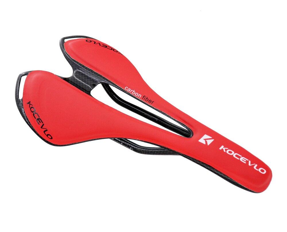 Седло KOCEVLO Carbon T800 из углеродного волокна и кожи, сверхлегкое седло для шоссейного велосипеда MTB