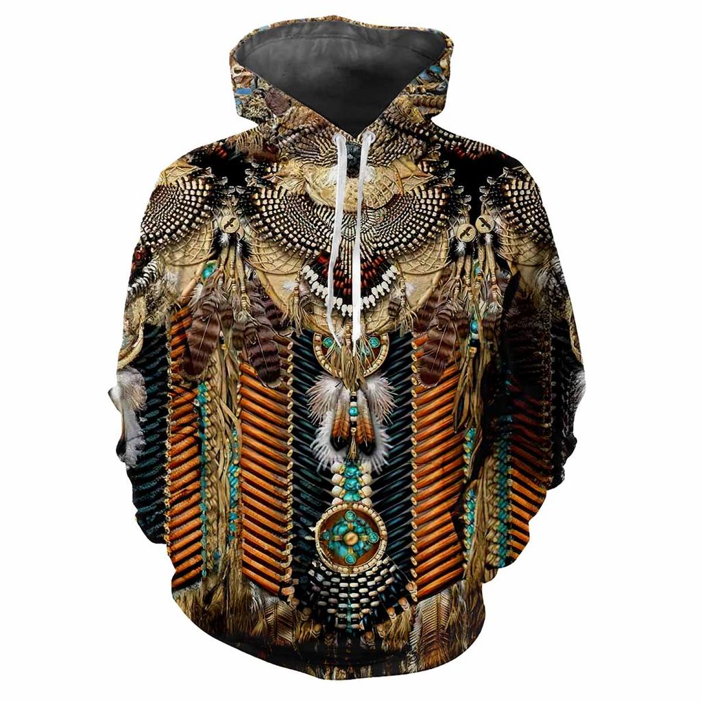 Индейский вождь племени 3D Harajuku Printing Street Fashion для мужчин и женщин, забавный стиль, мягкая, удобная, модная, хип-хоп, индивидуальная толстовка с капюшоном