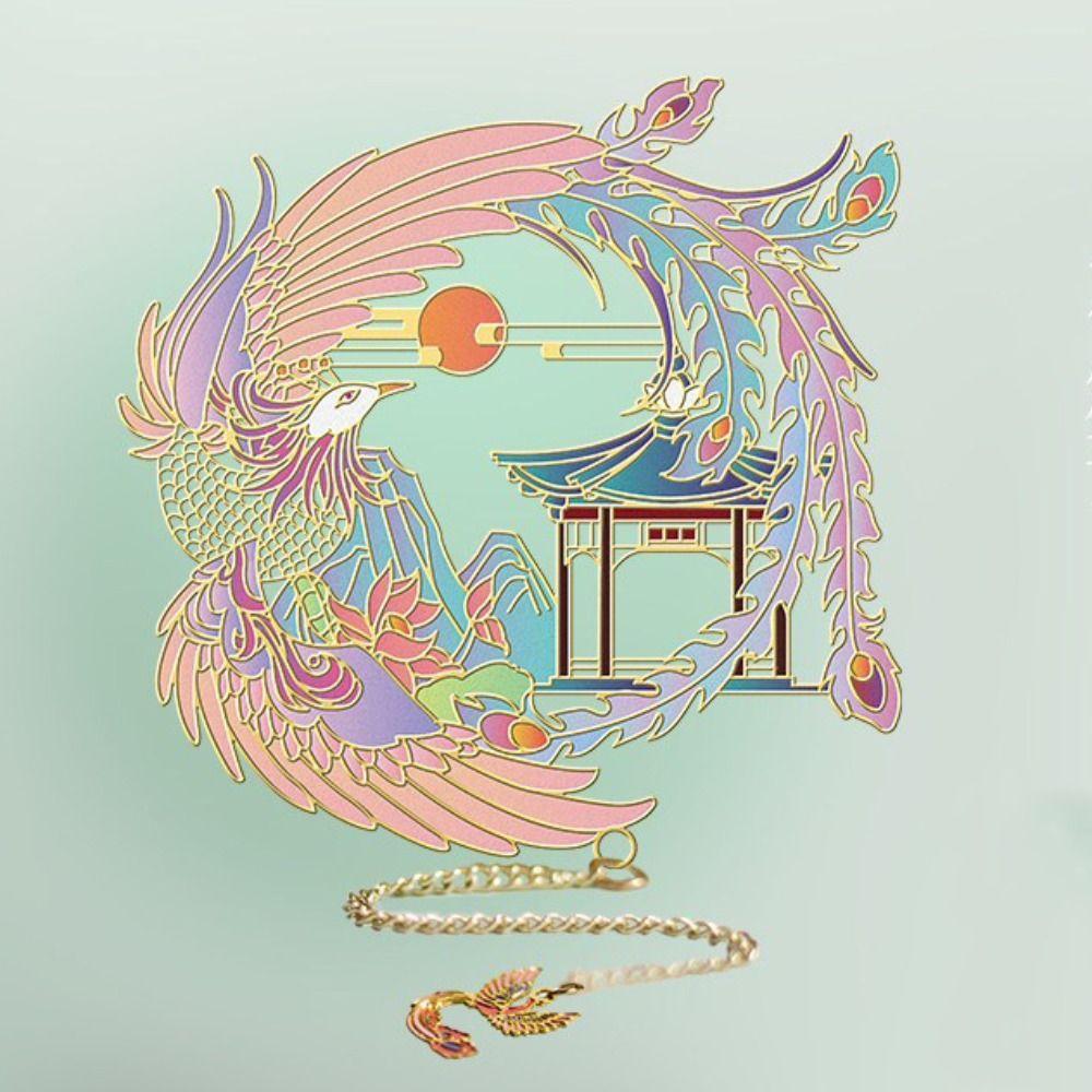 Закладка Brid в китайском стиле с драконом и кисточкой, маркер для страниц книги, металлический зажим для книг, школьные канцелярские принадлежности