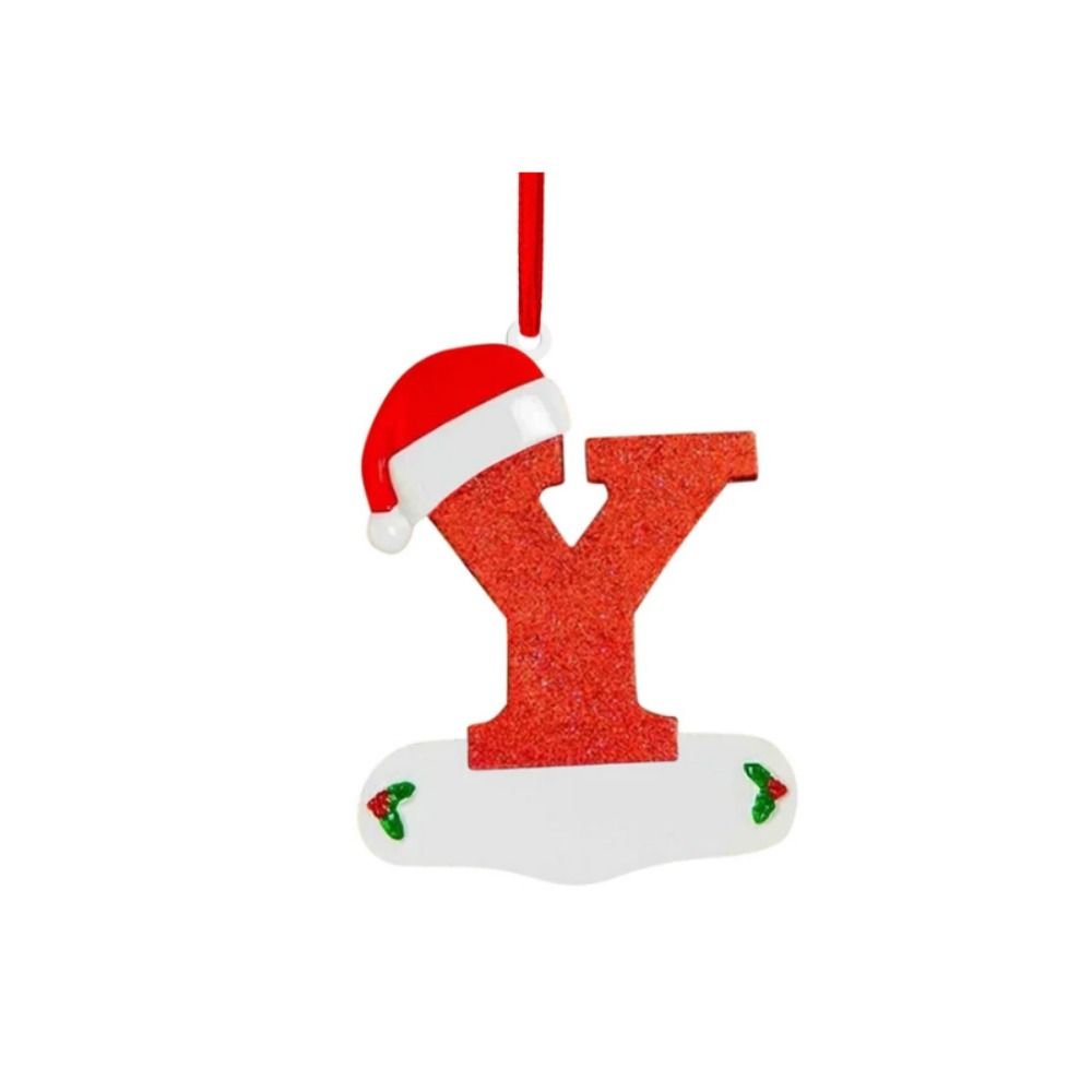 Decorative Christmas Tree Letter Pendant A-Z Xmas Tree Blessing Letter Pendant Christmas Party