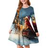 Girls' Princess Dress - Long Sleeve A-Line T-Shirt Dress Christmas Day