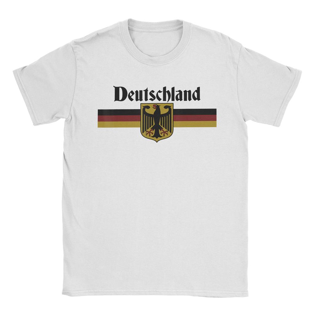 Мужские футболки Германия Deutschland Немецкий флаг Забавные Чистый хлопок Футболки с коротким рукавом Футболка Круглый вырез Одежда Уникальные