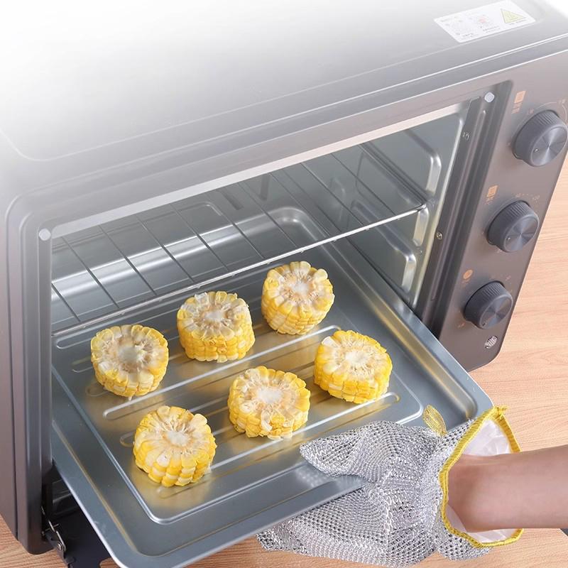 Housework Cleaning Gloves Steel Wire Ball Dishwashing Gloves Waterproof Brush Oil Bowl Artifact Household Cleaning Silver Glove