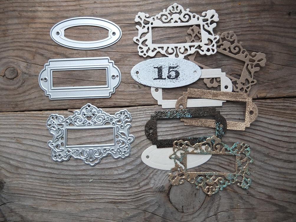 Label Frame Metal Cutting Dies Stencil DIY Scrapbooking Embossing Paper Cards Album Making Decorative Craft Cut Template