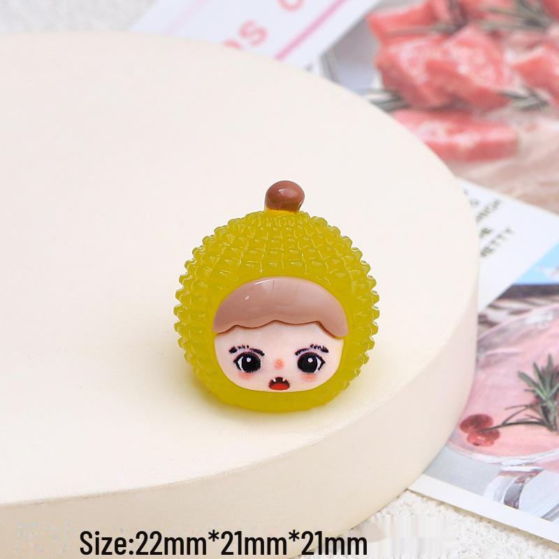 Светящиеся 3D Фрукты Девушка DIY Брелок Смола Ювелирные Изделия Аксессуары