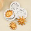 Sun Moon Face Fondant Silicone Mold DIY Cake Decorating Tool Sugarcraft Chocolate Clay Gumpaste Mold Cupcake Baking Tools
