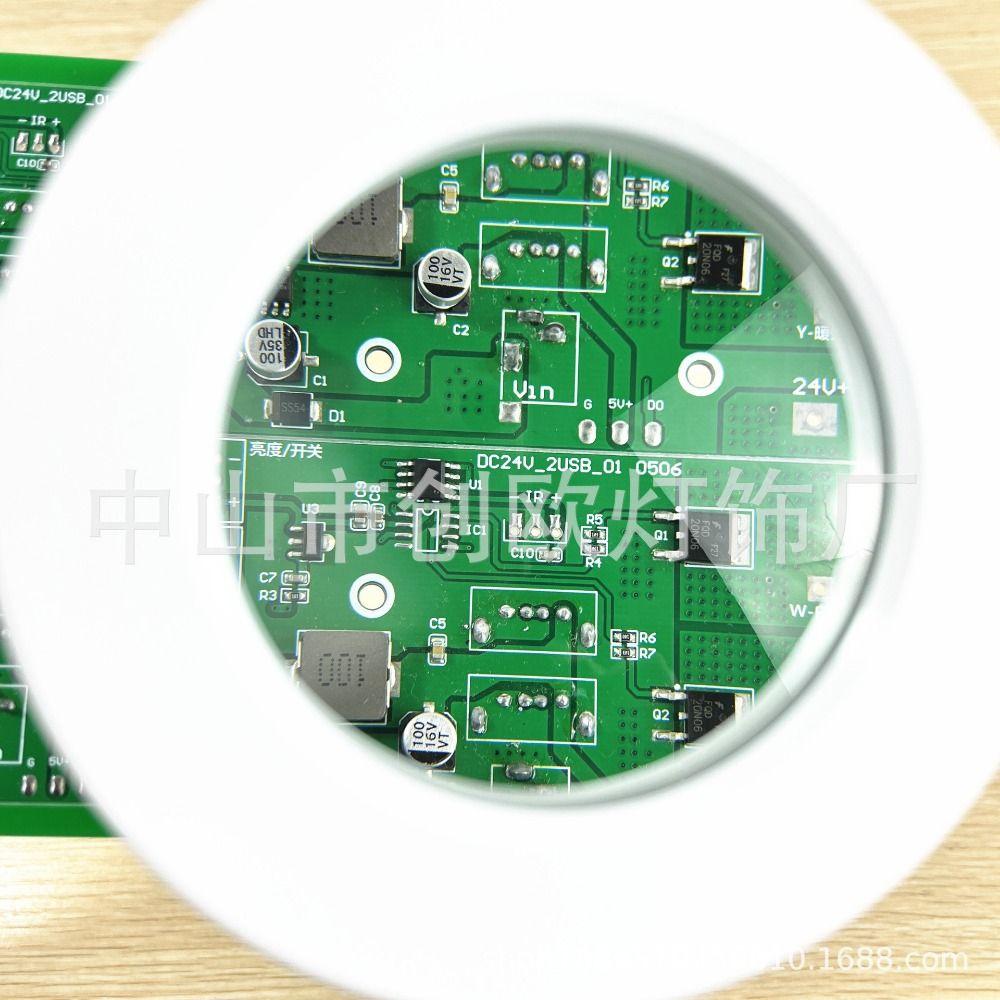 Лампа-лупа со светодиодной подсветкой, 5-кратное увеличение, регулируемые уровни, гибкий зажим, настольная лампа, защита глаз, 3 цвета света