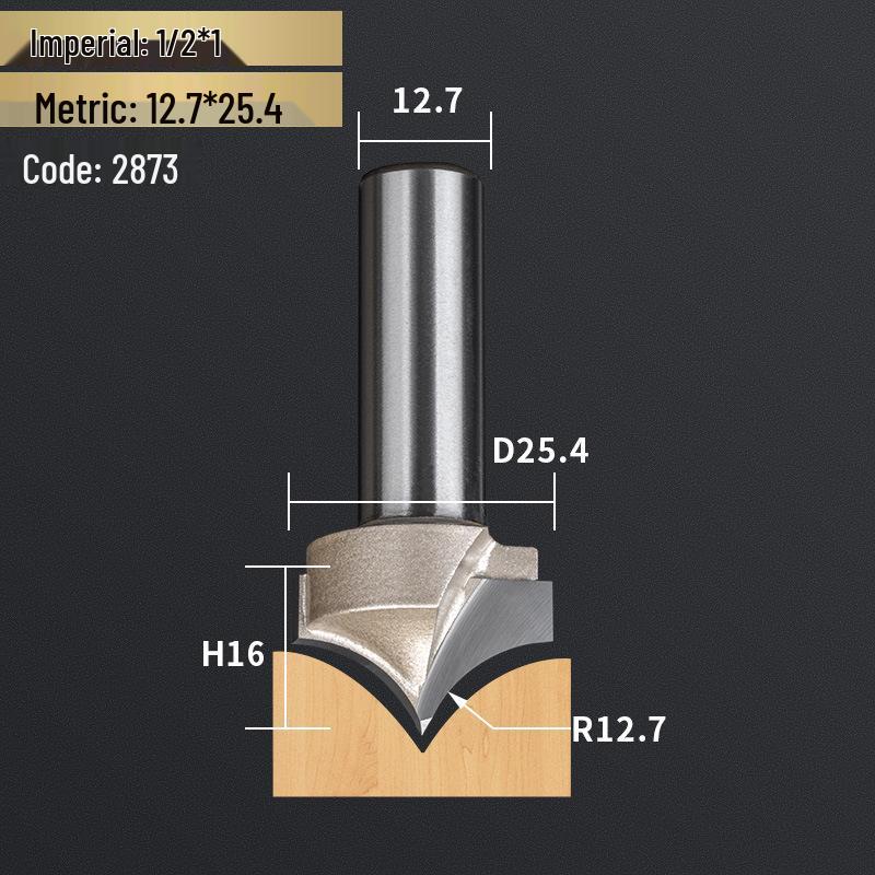 Профессиональный резьбовой нож с острым наконечником из вольфрамовой стали с хвостовиком 1/2" и фреза для обрезки с хвостовиком 1/4" для деревообработки