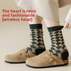5 Pairs of Fashionable, Retro and Ethnic Style Knitted Cotton Non Pilling Mid Top Stack Socks for Girls
