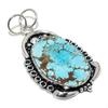 Natural Tibetan Turquoise Gemstone 925 Sterling Silver Pendant 2.40" t4U51