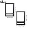 1 Piece Black Floating Shelf, Black Wooden Wall-Mounted Storage Shelf, Nordic Style Living Room Decorative Background Wall Shelf, Solid Wood Storage