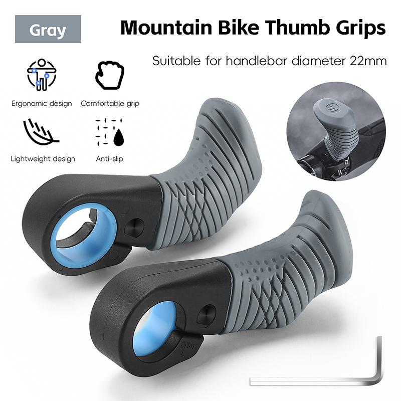 WEST BIKING MTB Bicycle Bar Ends Ergonomic Mini Thumb Grips 22.2mm Mountain Bike Handlebar Nylon Inner Bar Cover Cycling Parts