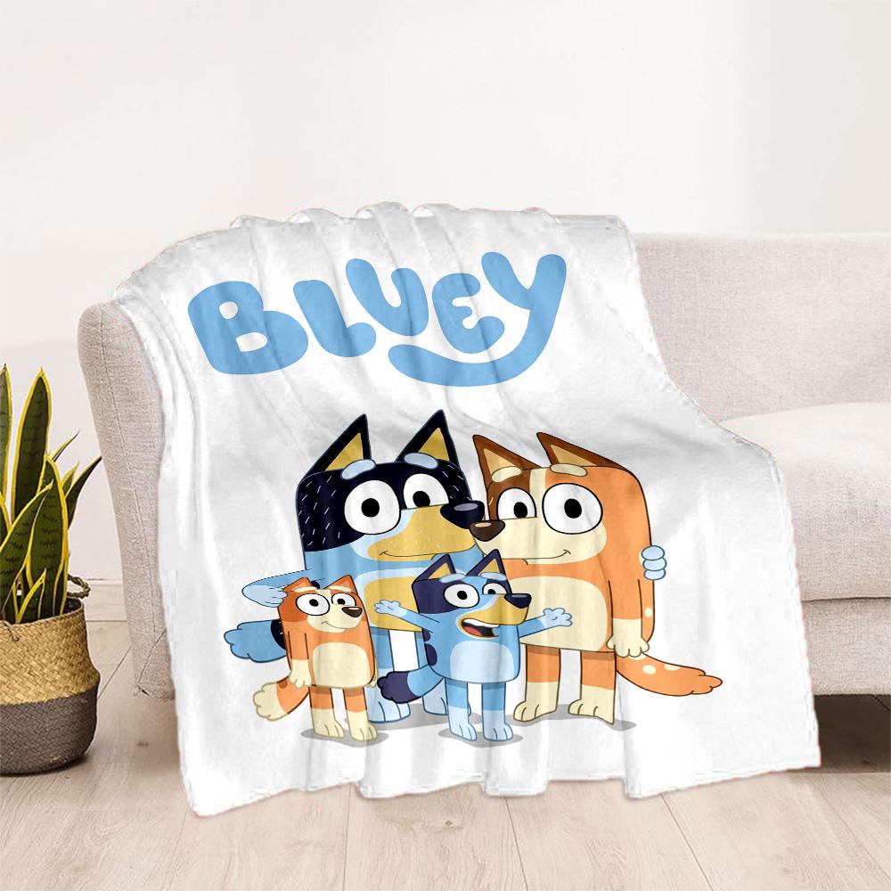 Bluey Family Adventure Blanket Ultra-Soft Great for Bedding Chair Seaside All-Season Use Modern Style Ideal Gift For Birthday Valentine'S Day