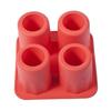 Durable 4-cup Ice Cube Shot Silicone Shooters Glass Freeze Molds Tray For Parties