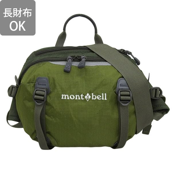 Сумка поясная мужская/женская Montbell, нейлон, зеленая (ТИМ) 1133198