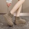 2024 Новые сапоги для женщин Модные повседневные сапоги на платформе Плюшевые теплые зимние сапоги для женщин Зимняя обувь из хлопка с высоким верхом Botas Mujer