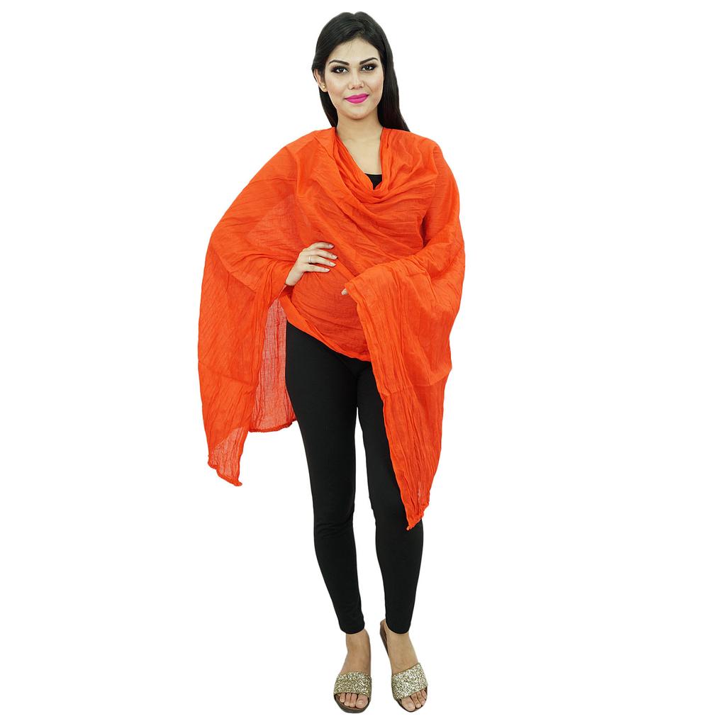 Long Cotton Voile Dupatta Stole Women Neck Wrap Indian Scarves Chunni