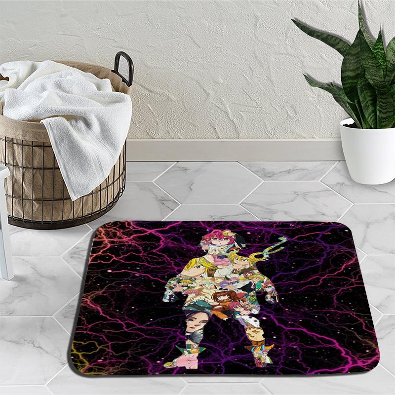 The Seven Deadly Sins Carpet Cartoon Living Room Bedroom Carpet Balcony Bathroom Non-slip Door Mat Outdoor Rug Birthday Gift