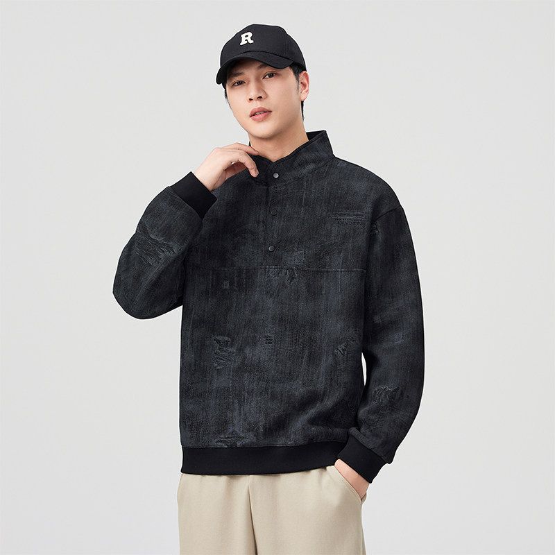 Odm Company Order! New Autumn and Winter Products! Export Surplus Sweatshirt for Men, Loose Fit, Comfortable, Casual, Trendy, Clearance Sale