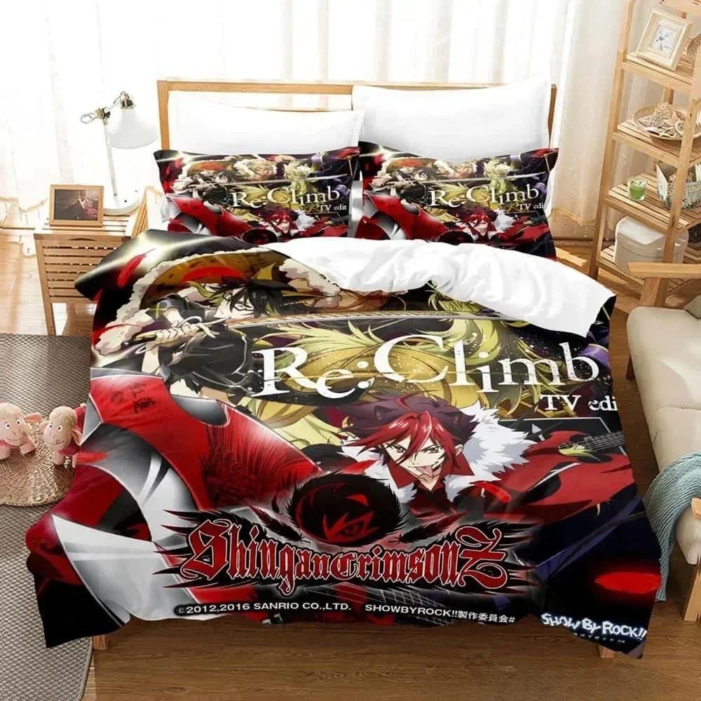 Аниме Комплект Постельного Белья Bed Show By Rock! Комплект постельного белья Односпальный Полуторный Двуспальный Кинг-сайз Комплект для кровати Взрослый Детский Спальня Комплекты пододеяльников