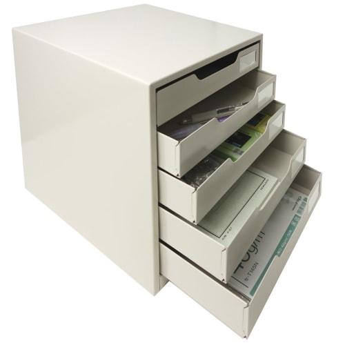 KOKUYO Letter Case Steel Drawer A4 Vertical Single Drawer 5 Tiers LC-5M Light Gray