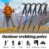 Амортизирующая прогулочная треккинговая палка с эргономичной ручкой, нескользящая сверхлегкая трехсекционная регулируемая походная палка