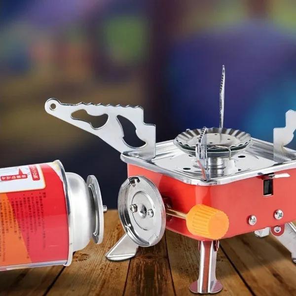 Портативная складная кассетная плита Походная кухонная утварь Газовая плита для улицы Мини-квадратная плита