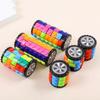 3D Magic Corn Cube Tower Puzzle Speed Cube Wheel Rotating Game Cubos Cylindrical Toys for Children Educational Gifts