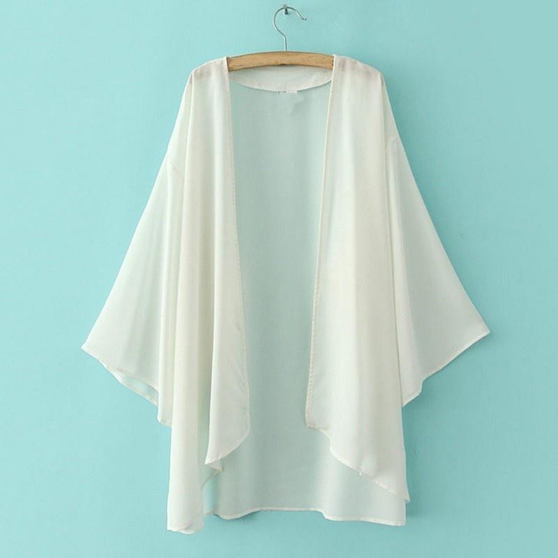 Womens Sexy Chiffon Coat Jacket Cape Shawl Beachwear Hippie Kimono Tops