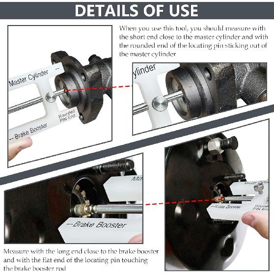 Brake Adjustment Tool,Brake Booster Adjustment Tool,Adjusts Brake Booster Push Rod To Optimize The Braking Distance Of The Brake Pedal,Suitable For